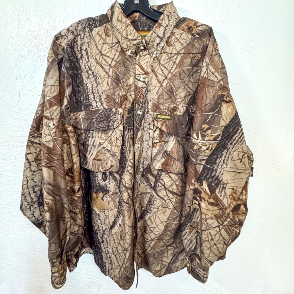 Remington Camo Hunting Shirt Long Sleeve Button Up Outdoor 2XL